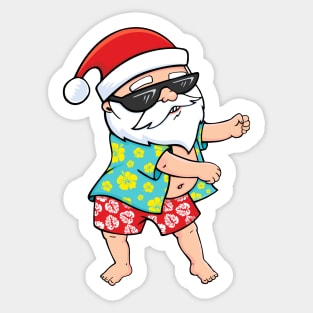 Flossing Santa Sticker